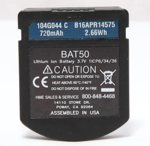 NEW HME BAT50 Hi Capacity 720mAh Battery Pak for HS6100 HS6200 Wireless Headset - Picture 1 of 9