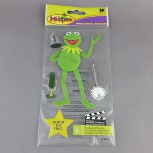 Kermit Frog Dimensional Stickers Scrapbooking Jolees Boutique EK Success Green - Picture 1 of 3