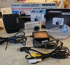 Traveler Digital Camara DC 8600 8.1 MP Still Shots & Video + Kit Incl. 1GB SD B1 - Picture 1 of 16