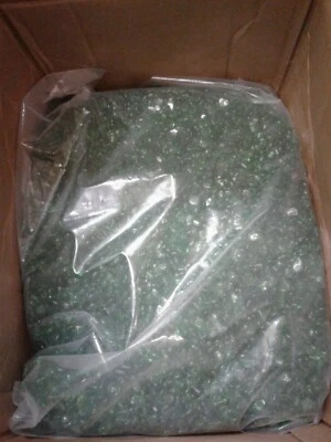 NUEVO American Fireglass 1/4" verde jade vidrio ecológico, bolsa de 55 lb Foto 1 de 4
