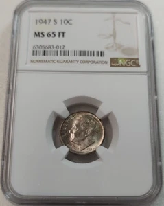 1947-S Roosevelt Dime 10C NGC MS65 FT #6305683-012 - Picture 1 of 4