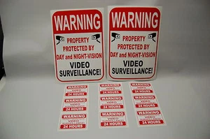 warning VIDEO SURVEILLANCE CCTV security Camera signs window DECAL stickers home - Picture 1 of 5