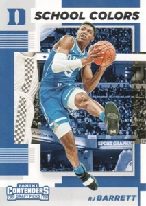 2019-20 Contenders Draft Picks Basketball School Colors #3 RJ Barrett - Picture 1 of 2