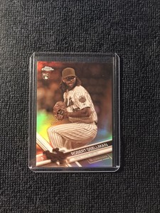 2017 Topps Chrome Baseball Robert Gsellman Sepia Refractor Rookie Card # 43