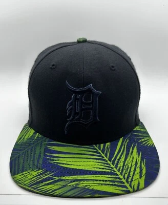 MLB Detroit Tigers 47 Brand Cap Hat Trucker Snapback Green Leaves Black  - Image 1 of 4
