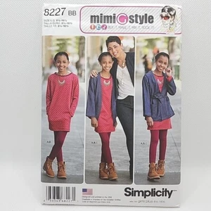 Simplicity 8227 Girl's Plus Dress Legging Sewing Pattern Size 8 1/2-16 1/2 Uncut - Picture 1 of 7