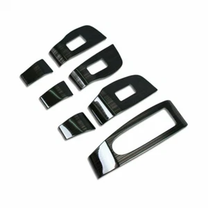 Black titanium 7X Window Lift Switch Panel Cover Trim For Mazda 3 2019 2020-2024 - Picture 1 of 10