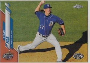 2020 Topps CHROME Pro Debut DYLAN FILE Orange Refractor 1st #115 Brewers 24/25 - Picture 1 of 1