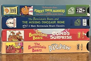 The Berenstain Bears VHS Lot Of 4 Animated Family Friendly Retro Kids Cartoon! - Picture 1 of 5