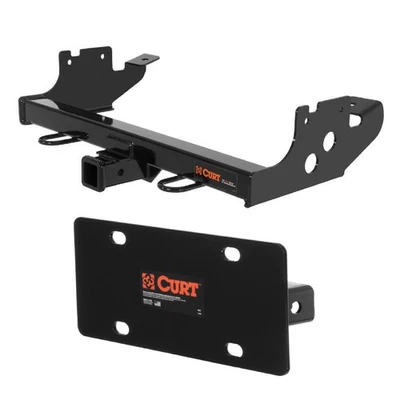 Curt Front Mount Trailer Hitch & License Plate Holder for Jeep Wrangler Foto 1 de 4