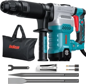 SDS-Max Martello Demolitore, Potente 1300W 20Joule per Cemento, Casing in Lega d - Foto 1 di 7