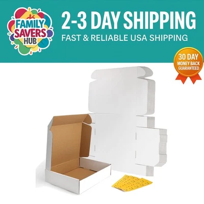 Durable 25-Pack 13x10x3 Shipping Boxes - Quick Assembly, Eco-Friendly Design - Image 1 of 4