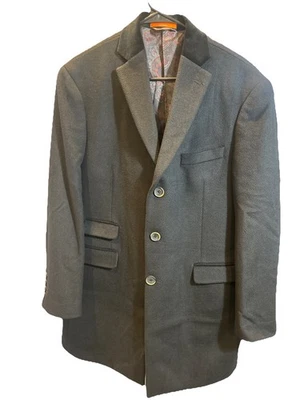 Abrigo para hombre Tallia XL mezcla de lana de un solo pecho muesca solapa cuello de terciopelo � Foto 1 de 4