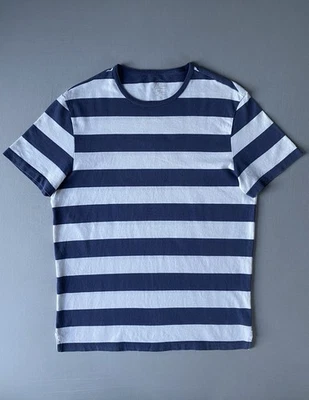 Camiseta J.Crew 100% Algodón en Blanco Marino Camiseta a Rayas Náuticas -Hombre M-G2032-SP17 Foto 1 de 4