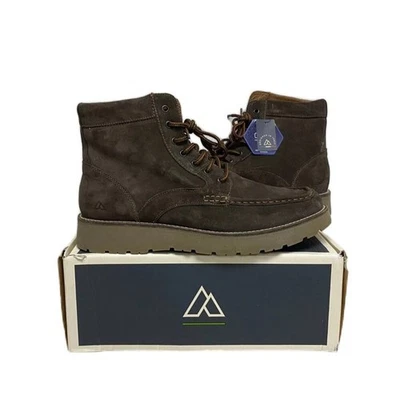 Alpine Design Men's Casual Lace Wedge Boots Double Brown Suede AD22MC001 - 14 - Image 1 of 4