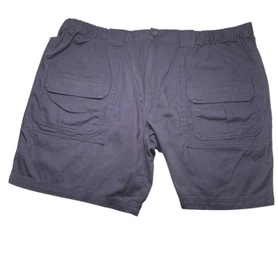 Pantalones Cortos de Carga Croft Barrow Para Hombres Gris Cinturón Cintura Elástica Frente Plano Elastizados 48 Foto 1 de 4