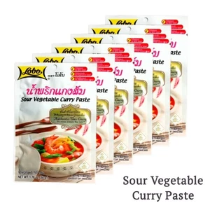 【US DDP】Pack of 6 – Lobo Sour Vegetable Curry Paste 1.76 oz – Thai Kaeng Som - Picture 1 of 9