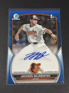 2023 Topps 1st Bowman Jackson Baumeister Baltimore Orioles automático/150 #CDA-JBA - Imagen 1 de 24