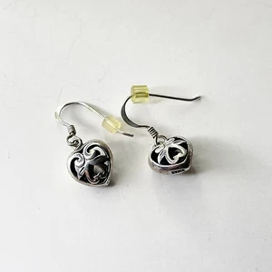 Pendientes colgantes vintage de plata esterlina con corazón de filigrana .925 THAI arte cottagecore - Imagen 1 de 24