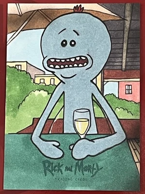 Rick and Morty Cryptozoic Season 1 Sketch Card Huy Truong 1/1 Mr MeeSeeks - Image 1 of 4