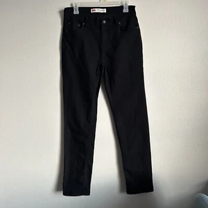 Levis Jeans Mens (29x31) Dark Black 502 Red Regular Tapered - Picture 1 of 8