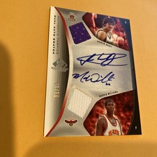 2006-07 SP Game Used Dual Auto Swatch Andrew Bogut Marvin Williams /50 