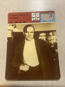 1981 panarizon clarence darrow attorney card unlaminated