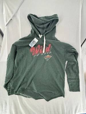 NWT NHL Minnesota Wild Women's Center Ice Fleece Hoodie, Green Large 12-14 - Изображение 1 из 4