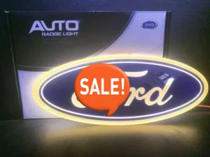 9 inch White LED Emblems For Ford Front/Rear Housing Badge - Bild 1 von 8