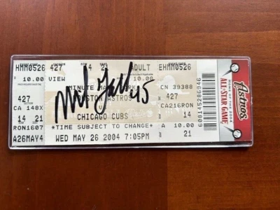 2004 Houston Astros Full Ticket, Signed by Mike Gallo - Image 1 of 2