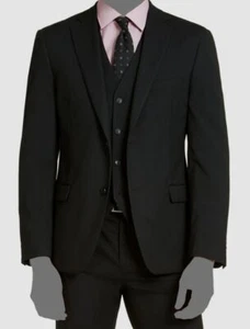 $496 Alfani Men's Black Classic-Fit Stretch 2-Piece Suit Jacket Pants Size 36S - Picture 1 of 4