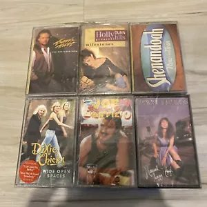 6 BRAND NEW COUNTRY CASSETTES DIXIE CHICKS TRAVIS TRITT HOLLY DUNN SHENANDOAH - Picture 1 of 6