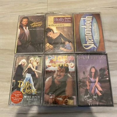 6 BRAND NEW COUNTRY CASSETTES DIXIE CHICKS TRAVIS TRITT HOLLY DUNN SHENANDOAH - Image 1 of 4