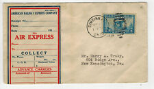 1929 CINCINNATI OHIO AMERICAN RAILWAY EXPRESS COMPANY RECEIPT LABEL ON COVER 650