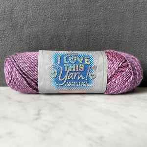 I Love This Yarn! Print Super Soft Acrylic Yarn-1 Skein Color Purple Gradient - Picture 1 of 3
