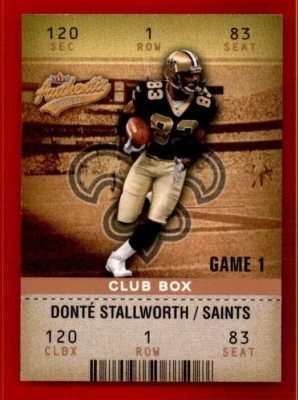 2003 Fleer Authentix Club Box #11 Donte Stallworth 034/100 - Image 1 of 2