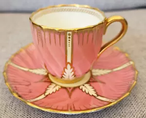 Copelands Spode England Antique 1800s Art Deco Demitasse Teacup and Saucer Set - Picture 1 of 8