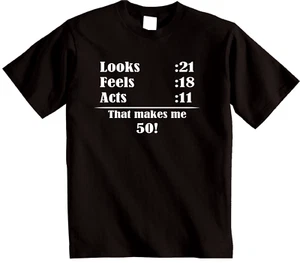 50th Birthday t shirt Funny Fifty fiftieth Birthday T-Shirt - Picture 1 of 11