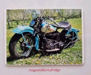 VINTAGE HARLEY DAVIDSON 1939 KNUCKLEHEAD MOTORCYCLE FRIDGE MAGNET - M445 - Picture 1 of 1