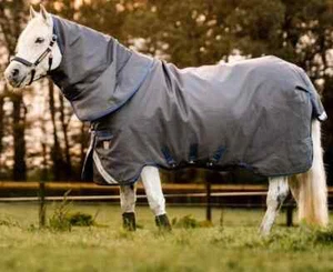 Horseware Rhino Plus Hexstop Turnout Rug & Hood Lightweight Lite 100g 5'6"-7'3" - Picture 1 of 9