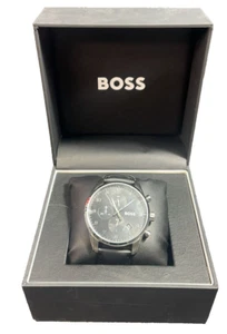 Hugo Boss Herren Chronograph Quarz Arm Band Uhr Leder -B - Bild 1 von 4