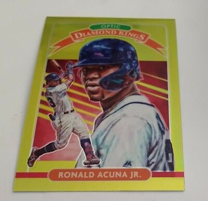 2020 Ronald Acuna Jr Donruss Optic Diamond Kings LIME GREEN HOLO PRIZM #8 MINT