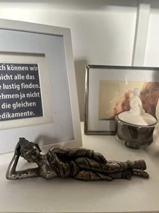 Buddha liegend versilbert, kein Kunststoff  - Bild 1 von 3