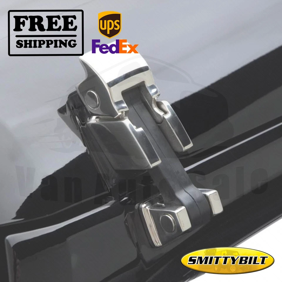 Pestillo de capó pulido plateado acero inoxidable Smittybilt para Jeep Wrangler 2007-2016 Foto 1 de 3