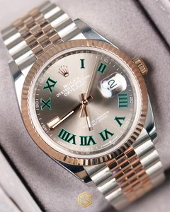 Rolex 126231 Datejust 36 Wimbledon Dial Everose Gold Jubilee Bracelet 2022 Watch - Picture 1 of 8