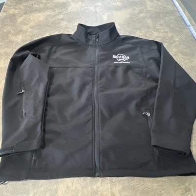 Hard Rock Casino Jacket 2XL Northern Indiana Black Full Zip Softshell - Image 1 of 4