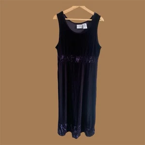 90’ Retro Studio Ease Velvet Dress 10 Dark Burgundy Dark Magic Goth Maxi - Bild 1 von 9