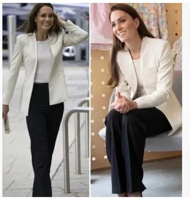 Blazer Zara Nuevo Mujer Crudo Solapa Invertida Talla S Ref 2180 701 Foto 1 de 4