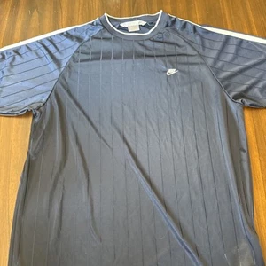Nike Jersey Shirt Navy Blue Mens L Large Soccer EUC - Picture 1 of 7