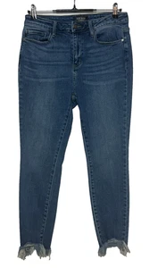 Jeans Judy Blue Junior para mujer azul 11/30 azul ajustado dobladillo crudo real 30X27 - Imagen 1 de 11